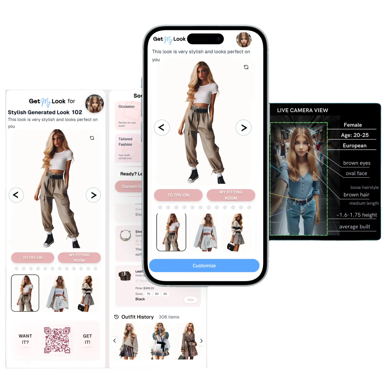 AI Stylist interface showcase